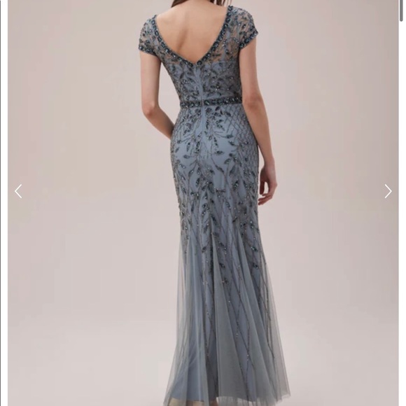 NWT SIZE 4 SYLVEE OLEG CASSINI SAGE GOWN - Picture 3 of 9